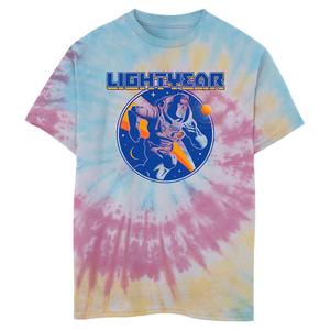 Круглая футболка Lightyear для мальчиков 8–20 лет Disney/Pixar Alt Lightyear Sketch Tie Dye с графикой Licensed Character