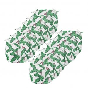 Подушки на обеденный стул ABAKUHAUS Leaf, «Цветок принцессы летом», декоративная водонепроницаемая подушка с ремнями для кухонных сидений, 40 см x 40 см — упаковка из 12 шт., Цвет баклажанов Hunter Green