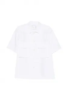 Рубашка с короткими рукавами и карманом SACAI, белый