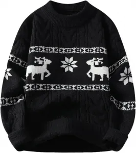 Мужской свитер классический вязаный с круглым вырезом