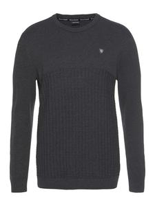 вязаный свитер цвета антрацитовый меланж Bruno Banani