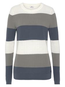 вязаный свитер синего цвета в полоску H.I.S.