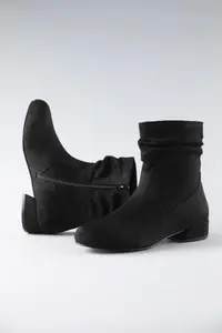 Ботильоны Aniston SHOES со сборками на голенище, черный