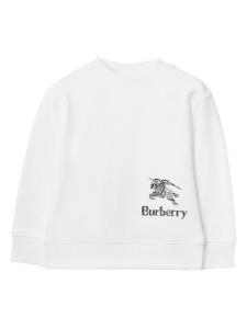 Burberry Kids толстовка с вышитым логотипом, белый