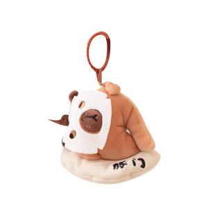 Очаровательный брелок для рюкзака бамбуковая трубка панда мини кукла плюшевый кулон 15 см высота Happy Fish, Masked Pig - Door Pig