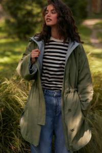 Двустороннее стеганое пальто, устойчивое к дождю Next, зеленый