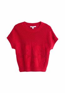 Футболка с принтом REGULAR FIT-FLORAL SHORT SLEEVE Next, красный