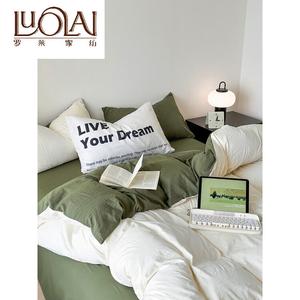 LUOLAI HOME Комплект постельного белья 4 предмета, 120 см, пододеяльник 150x200 см, цвет 07 Milk Tea Puff