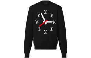 Пуловер мужской Louis Vuitton Clock Instarsia, черный