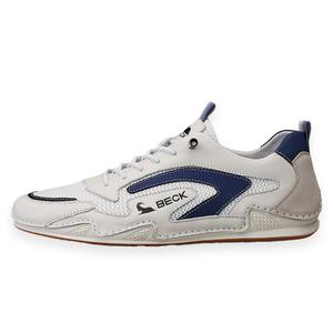BECK Мужские бело-голубые низкие повседневные туфли устойчивые к истиранию, цвет White Blue