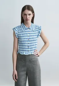 Футболка-Блузка с вышивкой Sandro, Bleu/Blanc