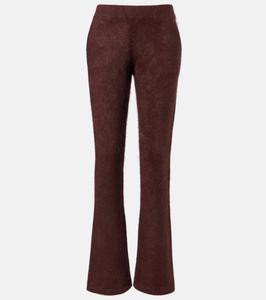 Расклешенные брюки Fluffy Statement из смеси шерсти и кашемира Dorothee Schumacher, Dark Chocolate