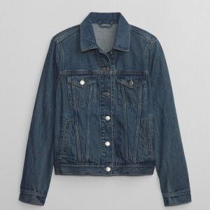 Короткая куртка с кислотной стиркой Gap, синий