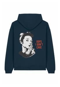 Толстовка OOPS I DONT CARE UNISEX - Hoodie Mira Paris, темно-синий