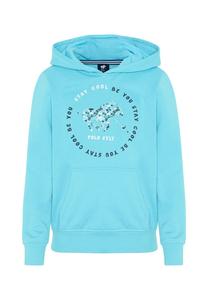 Толстовка с капюшоном и узорчатым логотипом Polo Sylt, голубой