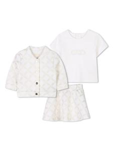 Комплект из трех предметов с принтом Michael Kors Kids, белый