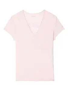 Футболка с V-образным вырезом Zadig&Voltaire, розовый