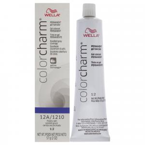 Стойкая гелевая краска для волос Color Charm - 12A 1210 Frosty Ash от Wella, подходит для мужчин и женщин - 2 унции (57 г), прозрачный
