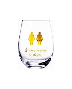 Это никогда не был бокал для вина в форме платья The Wine Savant, прозрачный