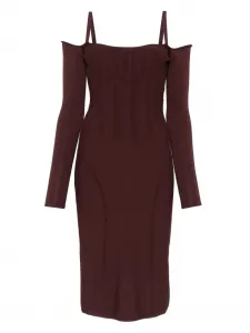 Декорированное платье Mugler, красный