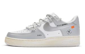 Кроссовки для скейтбординга Air Force 1 женские, низкие, серебристые Nike