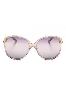 Chloé Eyewear солнцезащитные очки в массивной оправе, золотой