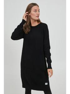 Короткое платье Oxmo Strickkleid OXMareen 21800052-ME Feinstrickkleid mit Rundhalsausschnitt, черный