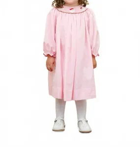 Платье Хелен с вышивкой в ​​виде Санта-Клауса, розовое Ruth And Ralph