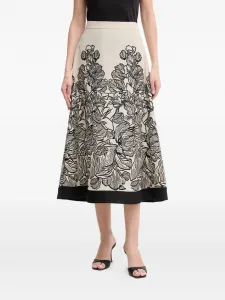Юбка миди с цветочным принтом LUISA SPAGNOLI, нейтральный