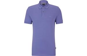 Футболка поло с вышитым логотипом мужская фиолетовая HUGO BOSS