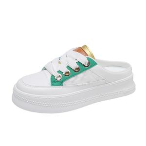 Тихие, устойчивые к запахам и истиранию сандалии с закрытым носком для женщин QIQUDUCK, Q-Hwdq03 White Green