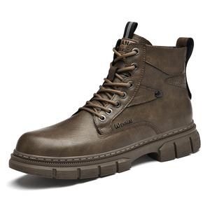 Wen Nai Короткие мужские ботинки Martin цвета хаки