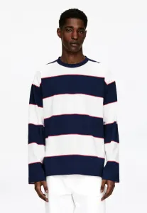 Свободная футболка с длинными рукавами Arket, Off White Blue Red