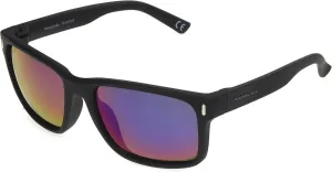 Женские поляризованные солнцезащитные очки Panama Jack с фиолетово-красными зеркальными линзами, черные, размер 62, Black
