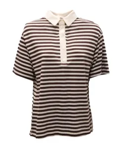 Футболка оверсайз миндального цвета Seventy, коричневый