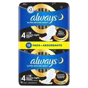 Прокладки гигиенические с крылышками, 12 шт./1 уп. Always Ultra night