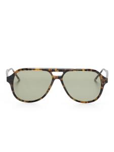 Thom Browne Eyewear солнцезащитные очки черепаховой расцветки, коричневый