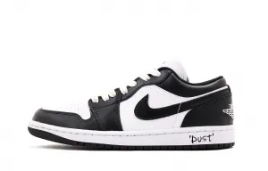 Jordan Кроссовки Air 1 Coverage Low top Vintage Basketball Shoes Unisex Black White