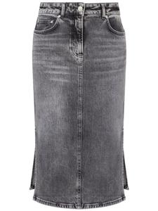 Джинсовая юбка с завышенной талией MOSCHINO JEANS, серый