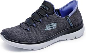 Женские кроссовки Skechers Summits без застежек, черный/фиолетовый