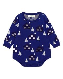 Детский народный комбинезон Babys Folksy в цвете голубика The bonnie mob