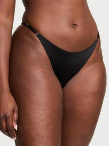 Гладкие регулируемые бразильские трусики с бретельками сзади Very Sexy, smooth black