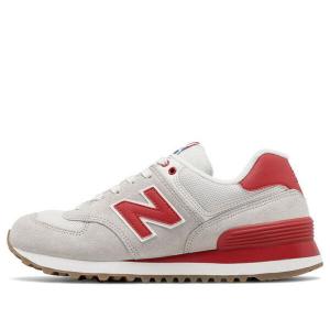 Кроссовки 574 красные New Balance, серый