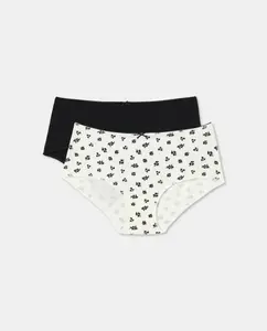 Пакет из 2 хлопковых трусиков Énfasis, черный