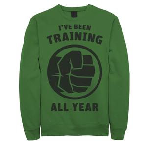 Мужской свитшот с логотипом Marvel Avengers Hulk I've Been Train All Year Licensed Character