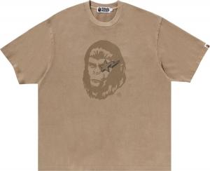 Футболка BAPE WGM Garment Dyed Relaxed Fit 'Beige', загар
