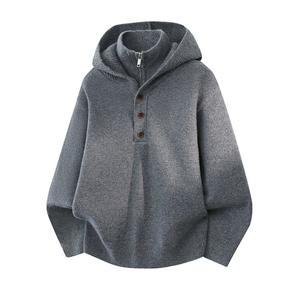 Толстовка с капюшоном Unisex Moderate Mock Two Piece X1617, темно-серый