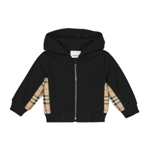 Худи baby graham из хлопка Burberry Kids, черный