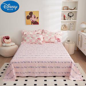 Disney Простыня 230х250 см, 1,8 м, хлопковый твил, принт Sweet Strawberry Bear