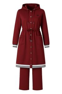 Спортивный костюм MODAMIHRAM, темно-красный